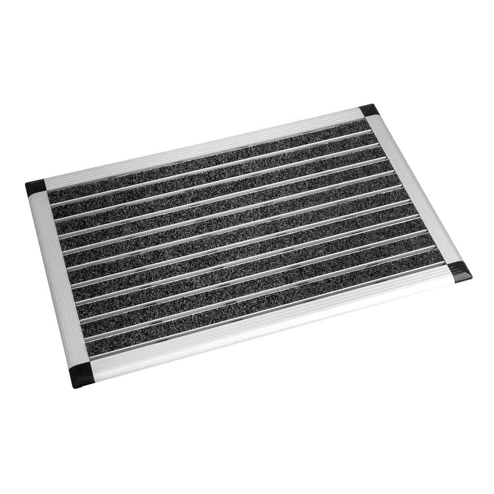 KNOBLOCH FM1011 Fußmatte - Anthrazit Farbe, Aluminium Rahmen, 750 x 465 mm, Industrieller Stil