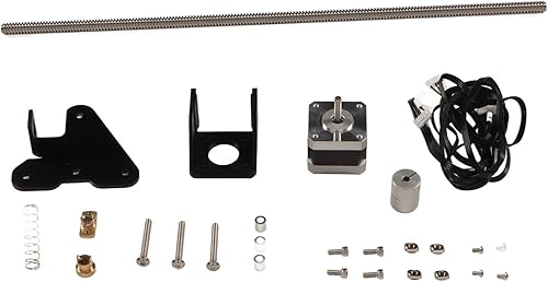Diyeeni Kit de eje Z dual mejorado de 13.780 in, motor paso a paso de varilla de tornillo para reemplazo Kobra Go, alta estabilidad, nivelación de