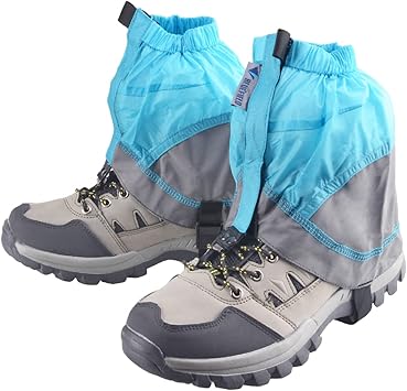 Amazon Azarxis ゲイター 防水 登山 スパッツ ゲーター 軽量 脚絆 泥除け 砂よけ 通気 雨 雪 悪天候に 釣り トレッキング アウトドア レッグカバー メンズ レーディス Ver 1青 フリー Azarxis 登山用ゲイター スパッツ