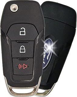 RemoteOverstock Remote Key Fob SHELL CASE and BUTTONS for FORD Replacement Cover Compatible with Ford 2015-2022 Flip for Bronco Escape Explorer Ranger F-150 250 350 450 550 Flip/Retractable Key (FCC ID: N5F-A08TAA, 2AOKM-FD9 P/N: 164-R8130, 164R8130) - INCLUDES INSTALLATION VIDEO - (3 BUTTONS)