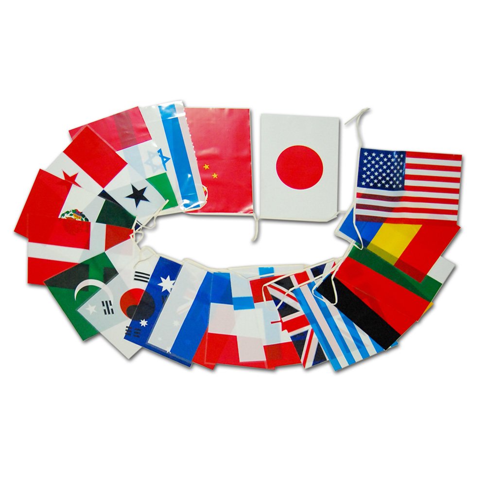 Amazon.co.jp: 万国旗20ヶ国 ビニール製 全長10m連旗 : スポーツ