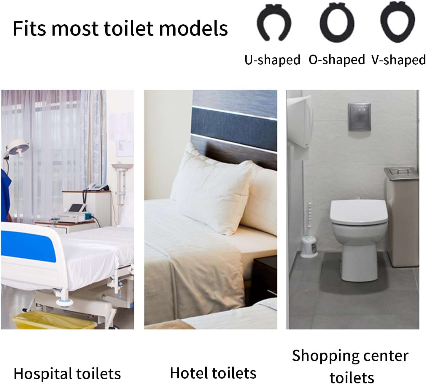 Disposable Toilet Seat Covers | 10 Sheets, Adhesive Secured, Physical Isolation Design | Ideal for Potty Training | Travel Accessories for Public Restrooms, Camping & Airplane (50, M)