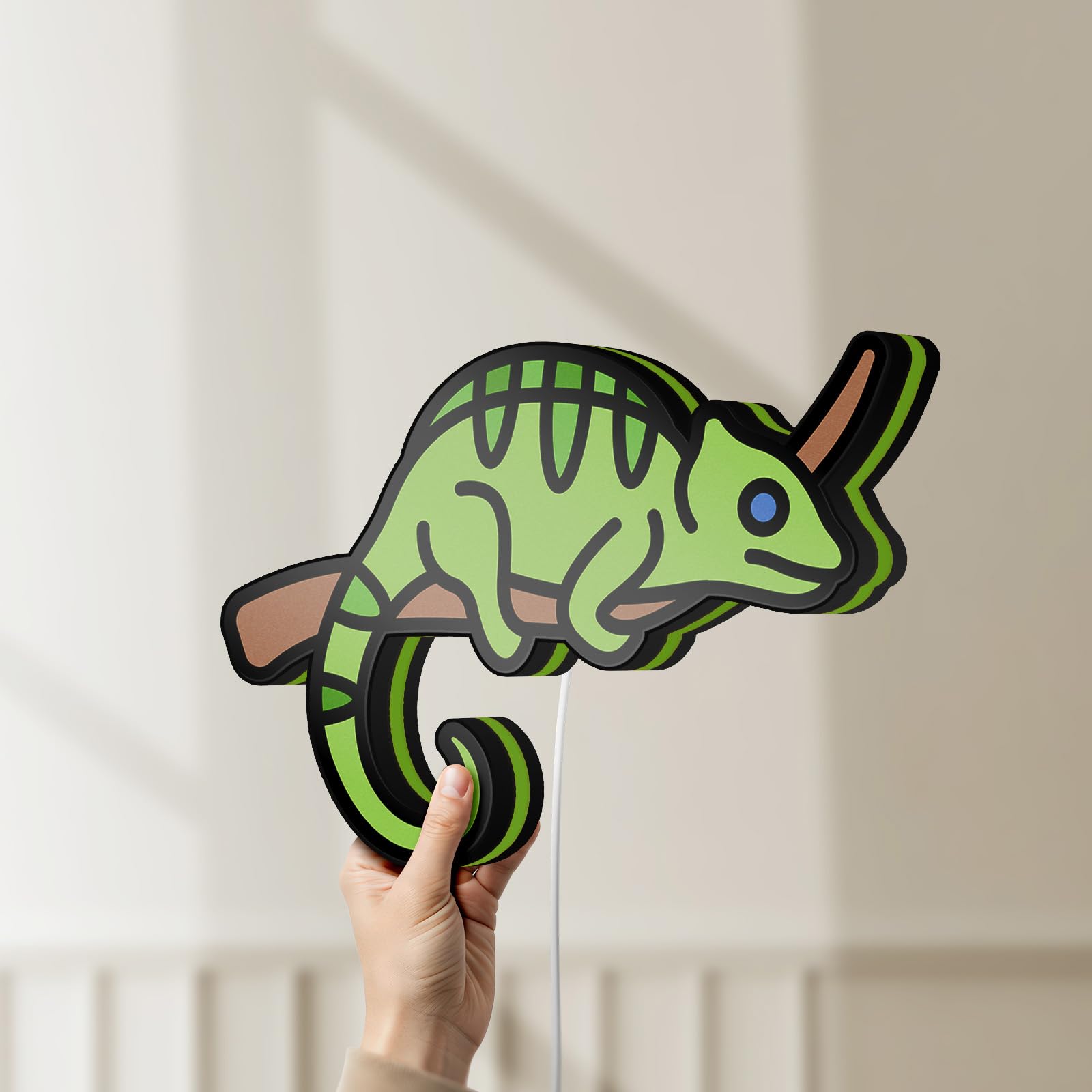 Scatola luminosa a LED per rettili, decorazione esotica per terrario con animali selvatici, cartello LED personalizzato per casa, ufficio, negozio (altezza 20,3 cm, 20 cm)