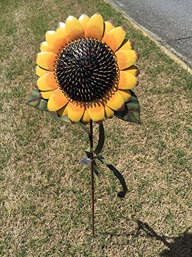 E-view Estacas de Metal para jardín con diseño de Girasol, estaca ...
