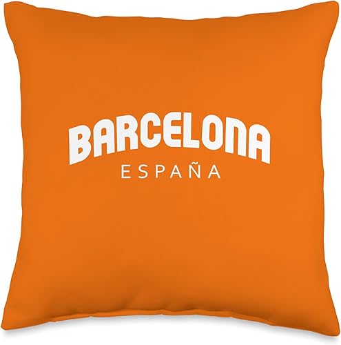 BARCELONA SPAIN GIFTS Espana, Barca Apparel, Barcelona Gifts - Cojín de 16 x 16 pulgadas, multicolor