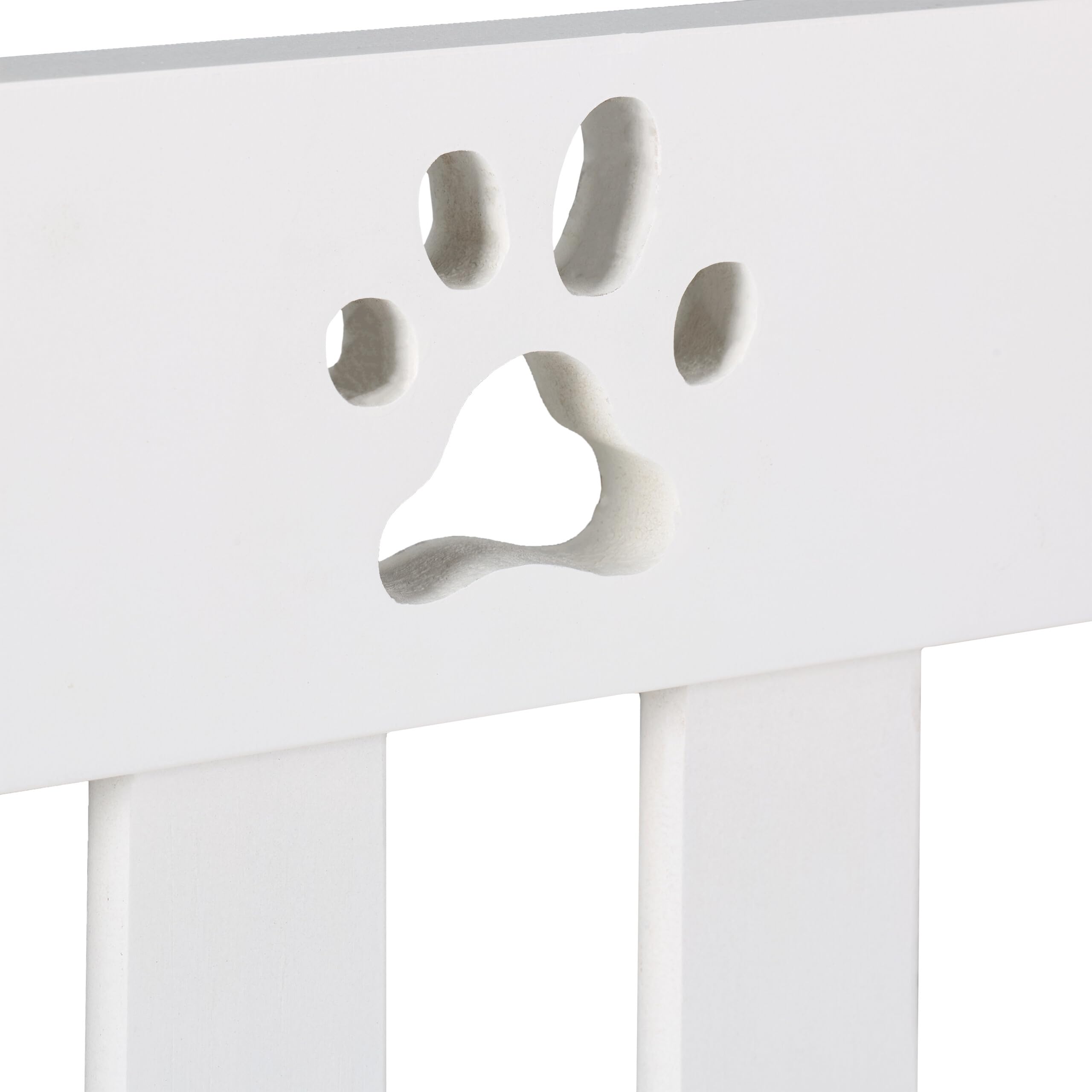 Relaxdays Valla Seguridad para Perros, Barrera de Escalera, Reja Protectora Autónoma, 60 x 153 cm, MDF, Plegable, Blanco, Tablero de Fibras