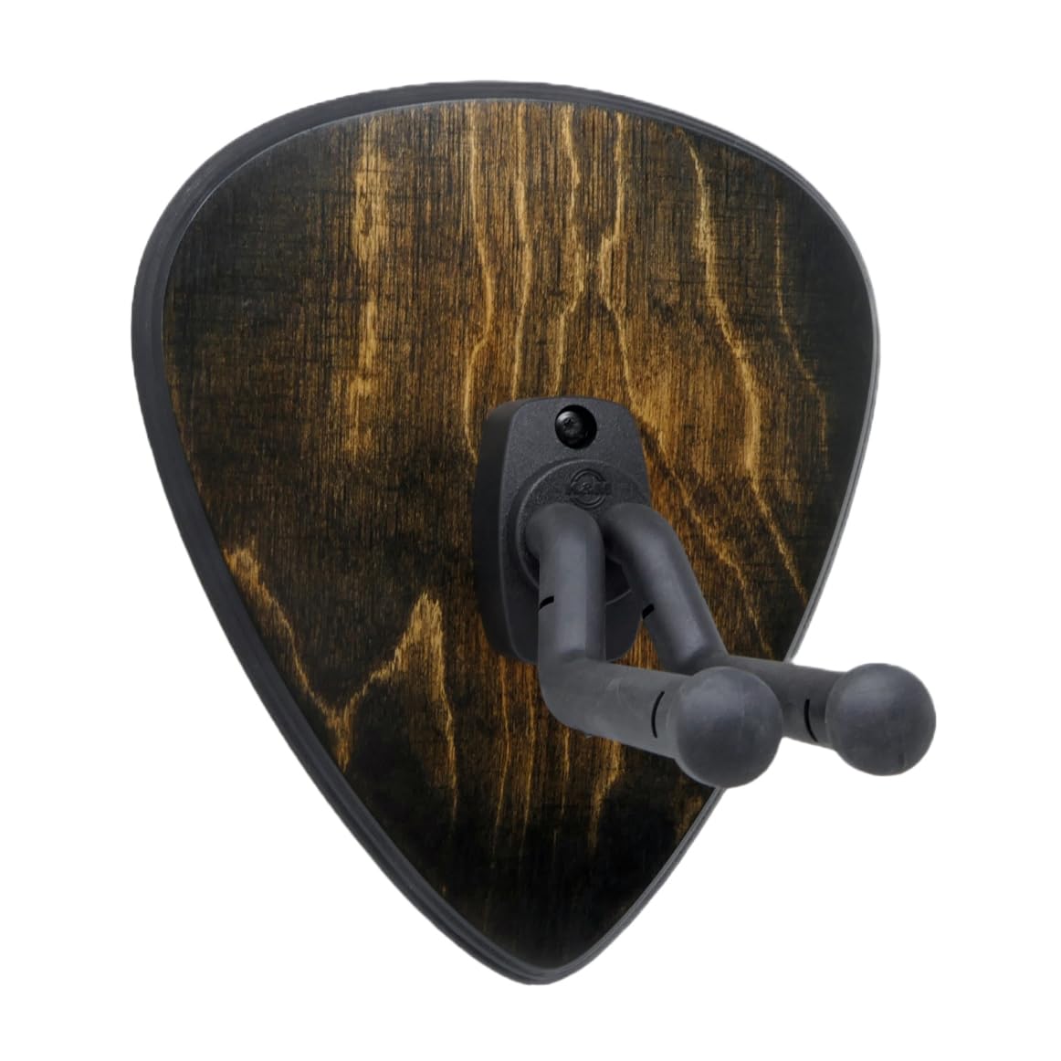 Gitarren Wandhalter aus Holz Wandhalterung - Braun Schwarz 23,5x23,5cm - Gitarrenhalter Modell DARK EDGE FOUR