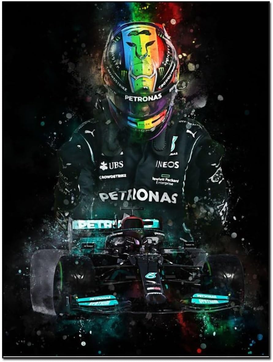 AAHARYA Lewis Hamilton F1 Car Poster Art Wall Decor (1