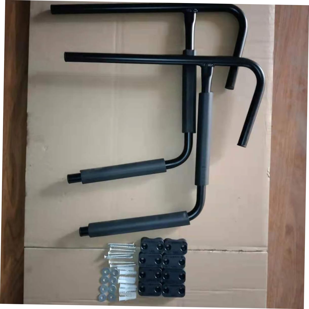 INOOMP 2sets Metal Kayak Storage Racks Wall-Mounted Canoe Holders Space-Saving Design Construction Easy Installation for Home Garage Use