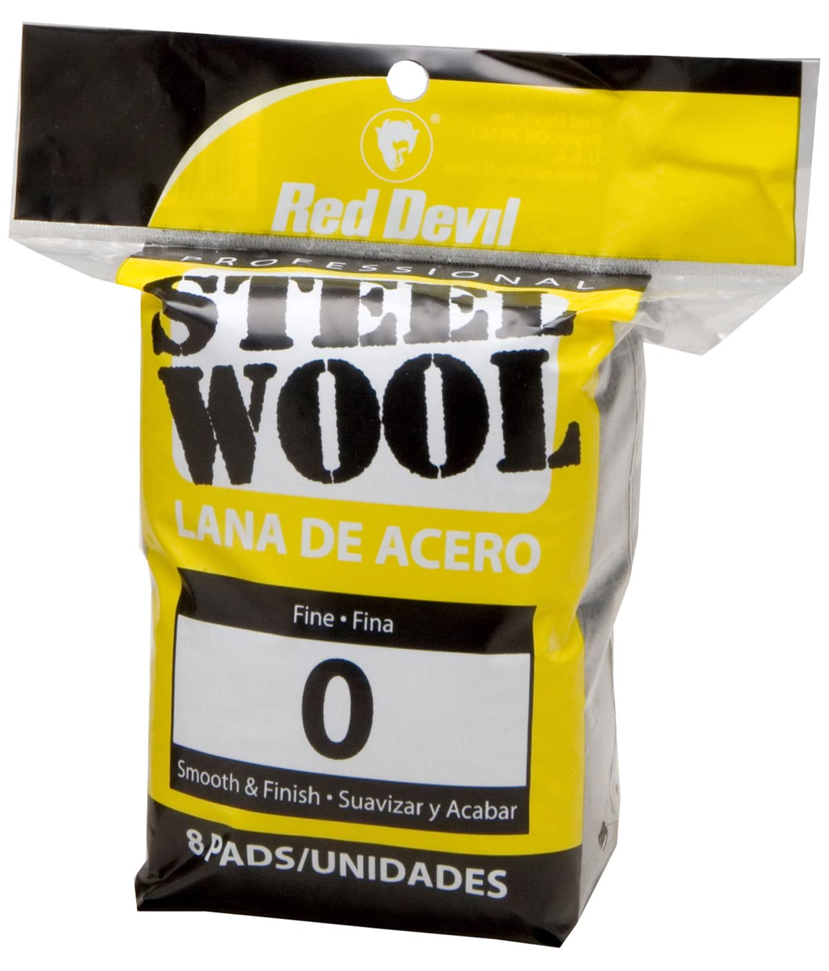 Red Devil 0323 Steel Wool, 0 Fine (Pack of 8), Gray