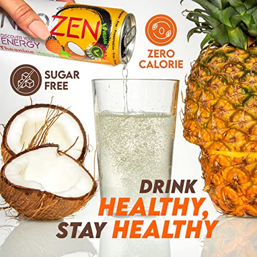Image of NEOZEN Sugar Free Energy Drink - Zero Calorie, Kosher, Gluten Free, Vegan, KETO Friendly - 11.2 Fl Oz (Pack of 12)(PINA COLADA)