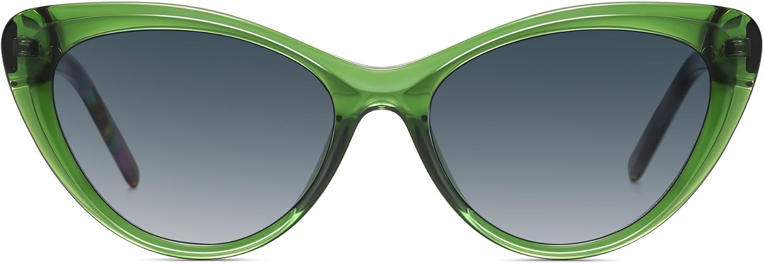 SOJOS Acetate Cat Eye Sunglasses Women Handmade Polarized Retro Lightweight Fashion 90s Style UV400 Sunnies SJ3114