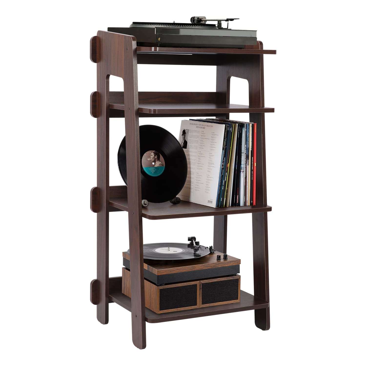 Buy foriy 4 Tier Record Player Stand Turntable Stand Table with Record