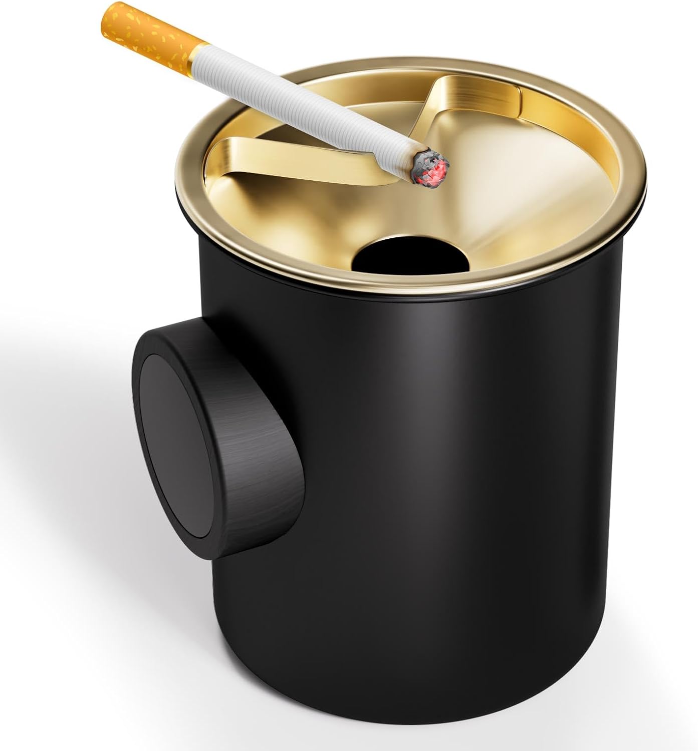 Magnetic Ashtray for Patio, Outdoor Ashtrays with Lid, Portable Magnet Ash Tray Odorless for Patio Outside Home Indoors Table Decor
