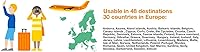 Vista 3 de Orange Holiday Europe tarjeta SIM prepaga para Europa (10 GB, 120 minutos, 1000 SMS).