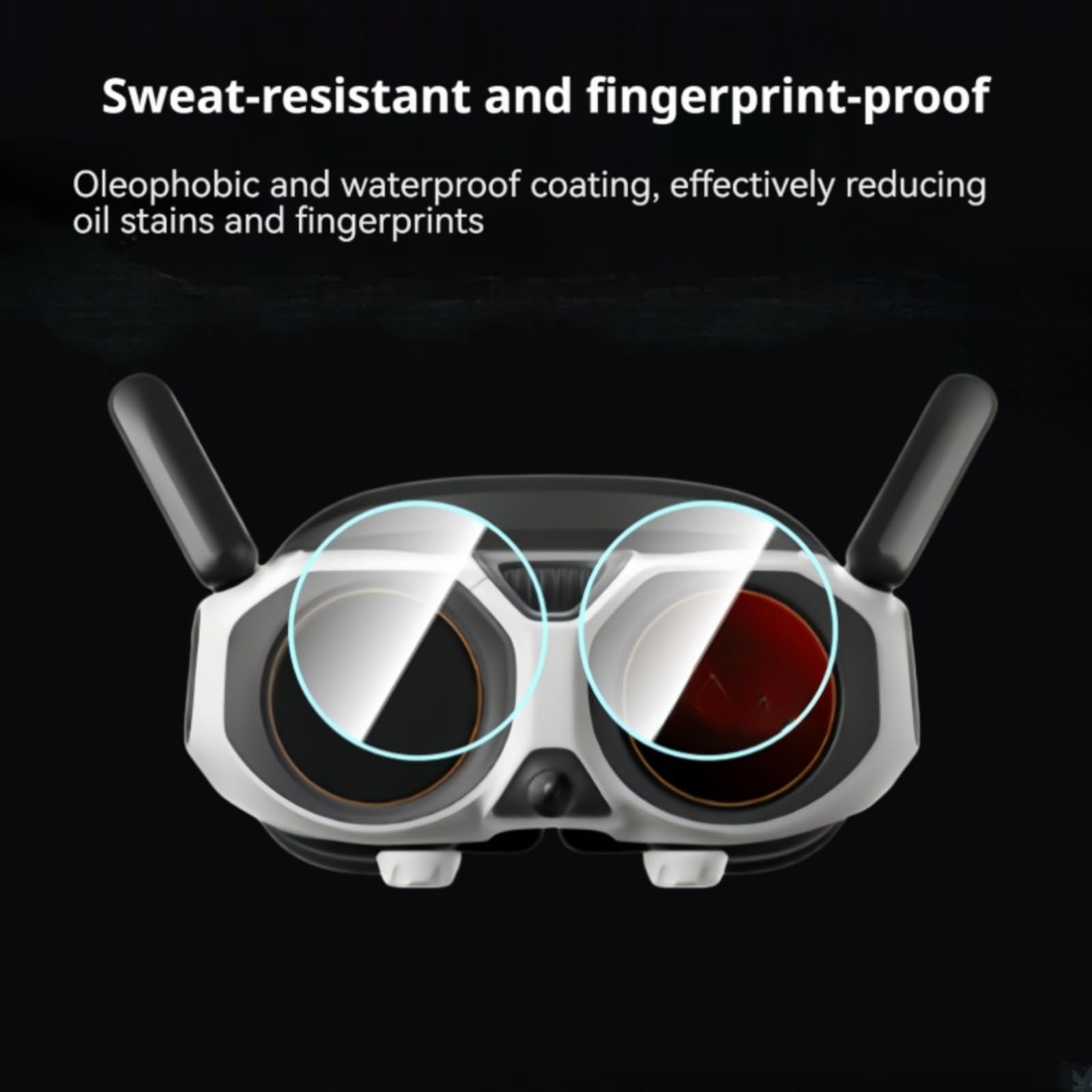Protezione per lenti compatibile con occhiali antigravity A1 FPV, pellicola in vetro temperato 9H, protezione antigraffio ad alta definizione (HYY2605144-2 set)