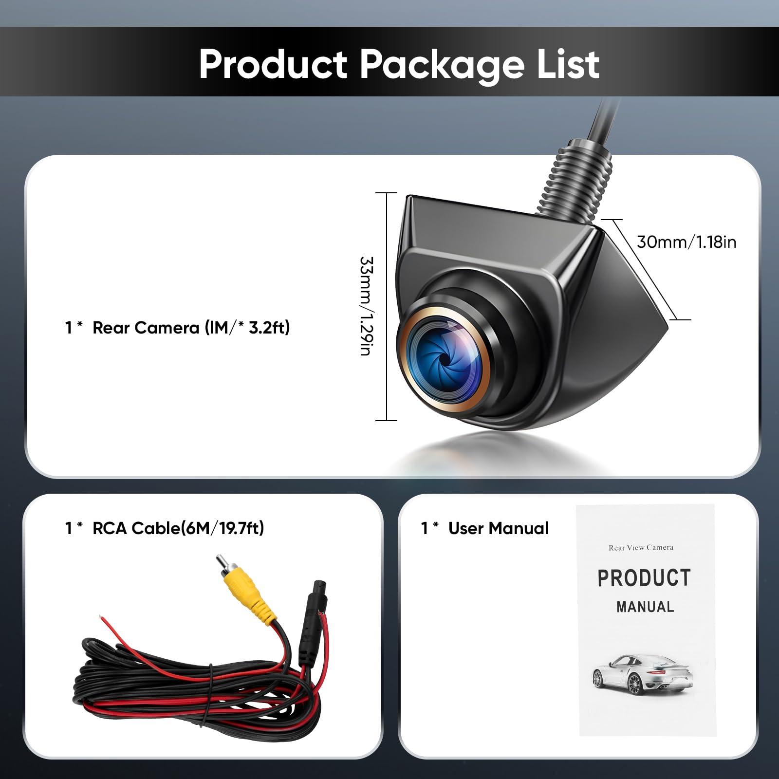 Wireless Reversing Camera, 360 Adjustable Car Rear View Camera, Ip68 ...