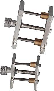 Zerodis 腕時計修理に最適な2Pcs 腕時計ムーブメントクランプ 調整可能 耐久性アルミニウム合金製 ムーブメントホルダー 修理 工具: 愛好家のためのアルミニウム合金製 クランプ アクセサリー