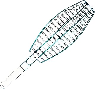 Churrasqueira ao ar livre para peixe, grelha para churrasco, cesta para grelhar peixes, cesta para grelhar churrasco para lareira, viagens, peixe, legumes, cozinhar ao ar livre