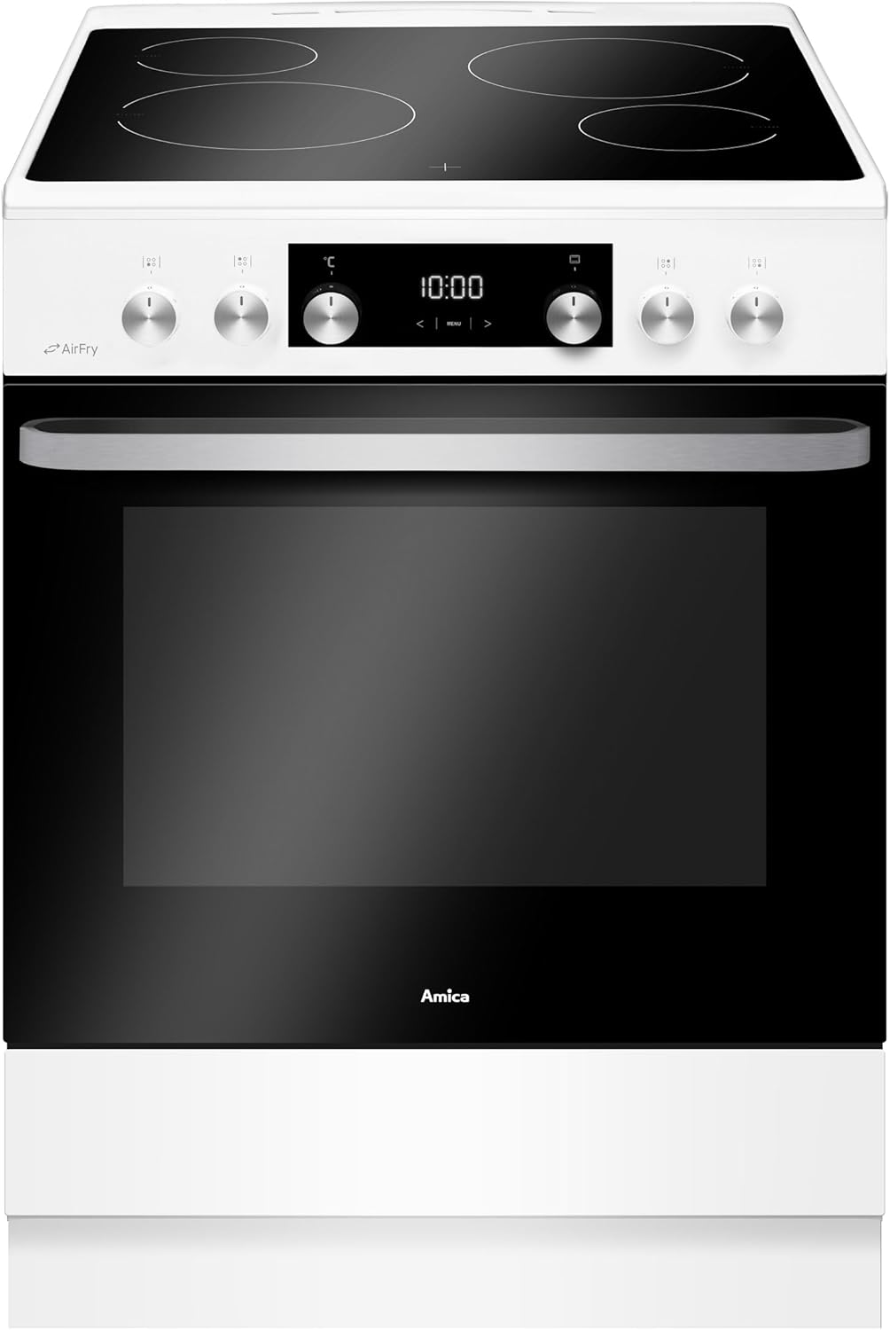 Amica ACV7005RB Cuisinière Vitrocéramique 77L 4 Feux Blanc Classe A Grand Four