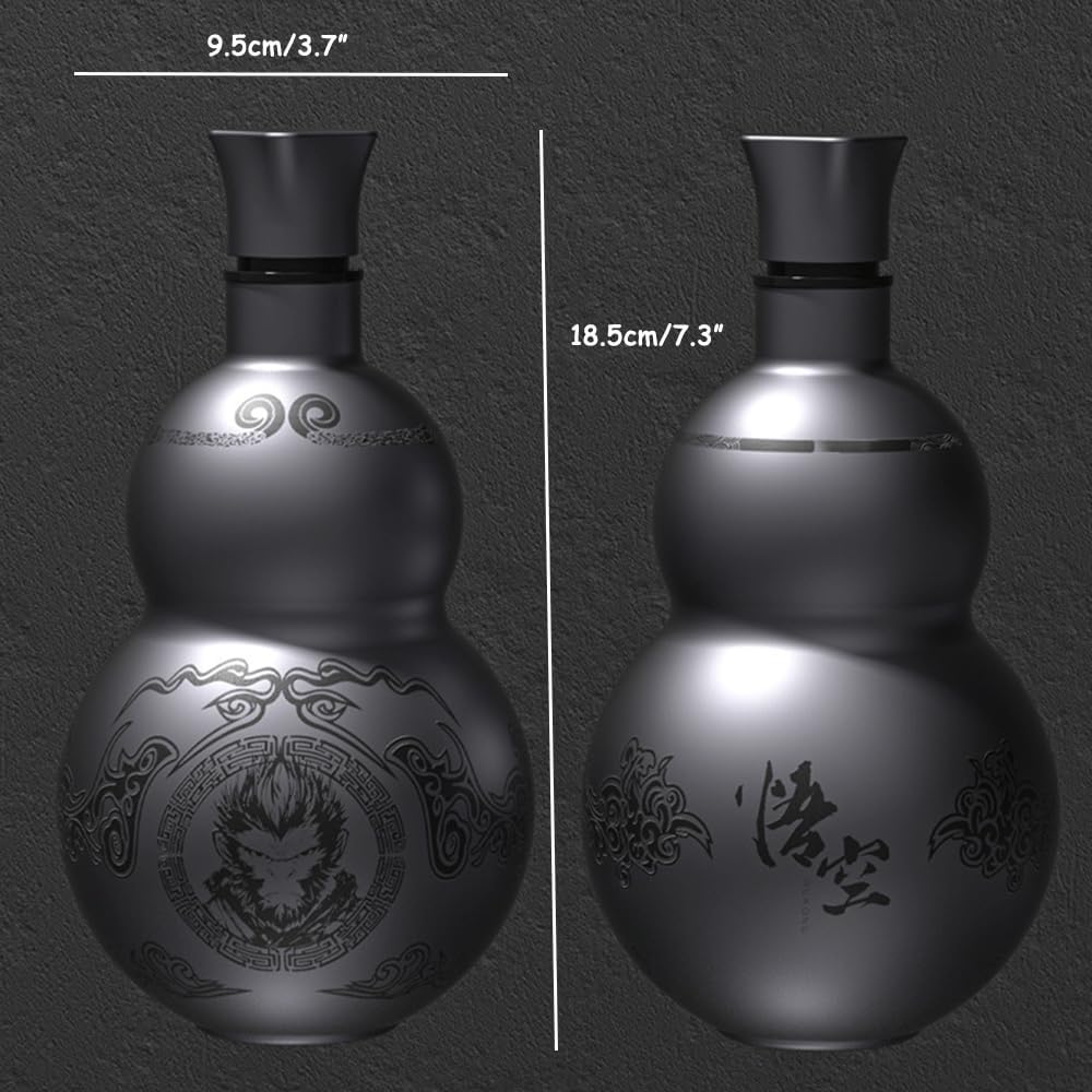 Jinberry Vacuum Insulated Stainless Steel Gourd Water Bottle Double Wall Leakproof Portable Thermo Drinking Bottle 500ml Sport Jug/Flusk Drinkware for Gym Outdoor Cycling Camping Running