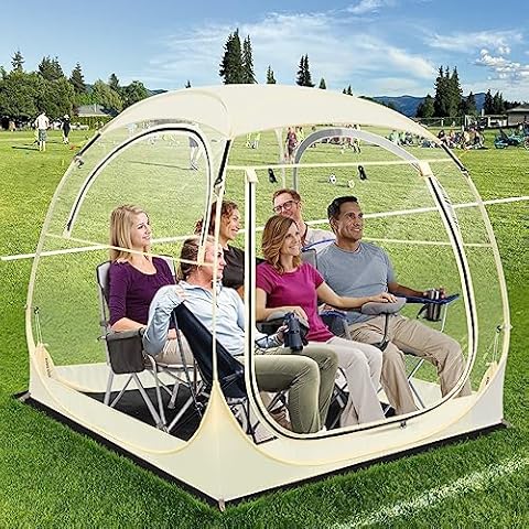 Eapele Sports Tent, Instant Pop-Up Tent Shelter, Outdoor Clean Bubble Tent 1-6 Person, Provides Rain Tent Protection for Watching Sports Events, Camping, Fishing, Cheering, and Parades Cover