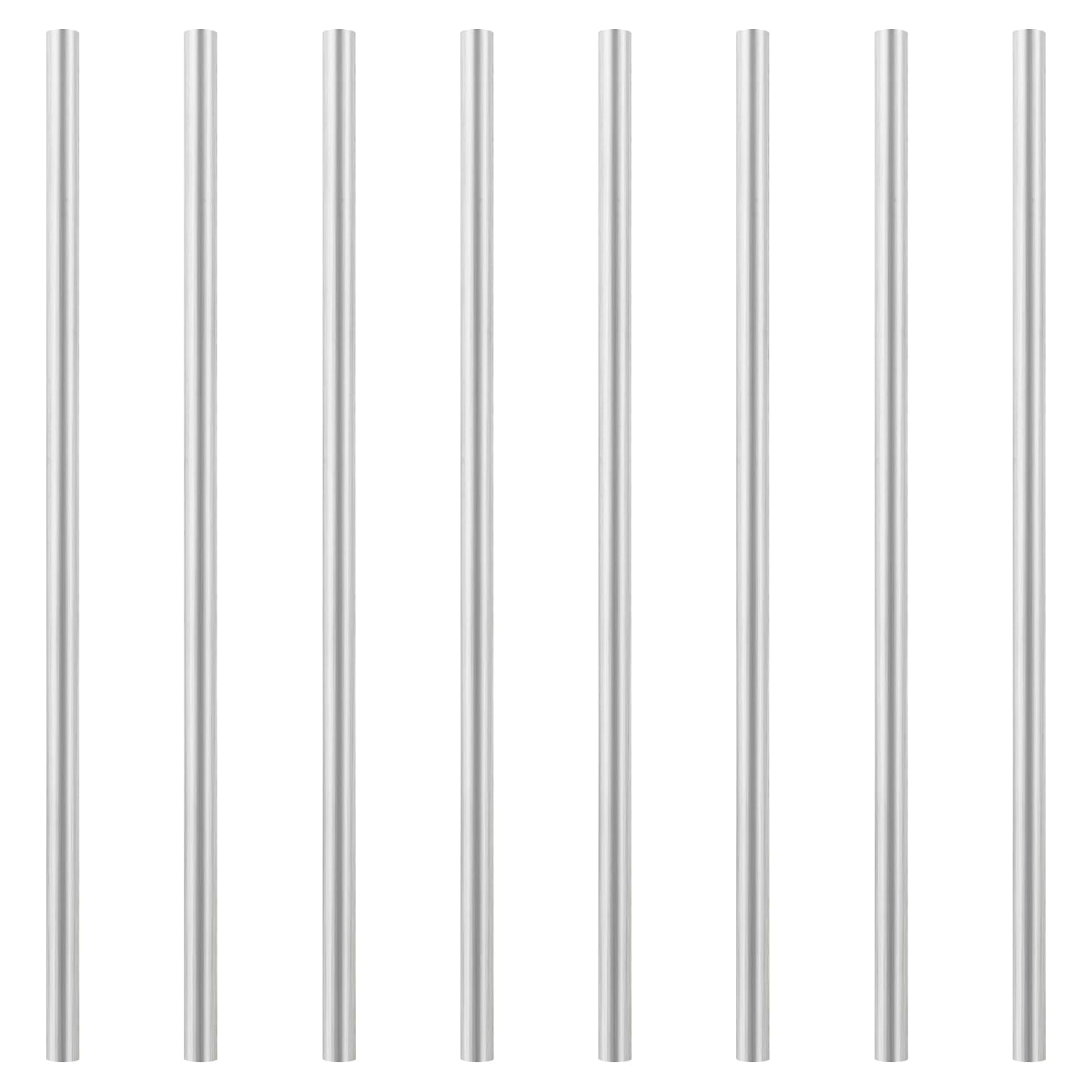 8 Pack 1/2" Diameter 6061 Aluminum Rod, 16" Long Round Aluminum Rod, Metal Solid Stick for DIY Craft Industry Construction