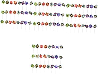 Gadpiparty Wind Toy 400 Pcs Small Windmill Toy Sequin Trim Reflective Pinwheels Playset Outdoor Garden Windmill Rainbow Pinwheel Garden Whirligigs Outdoor Pinwheel Toy Windmill Toys Plastic