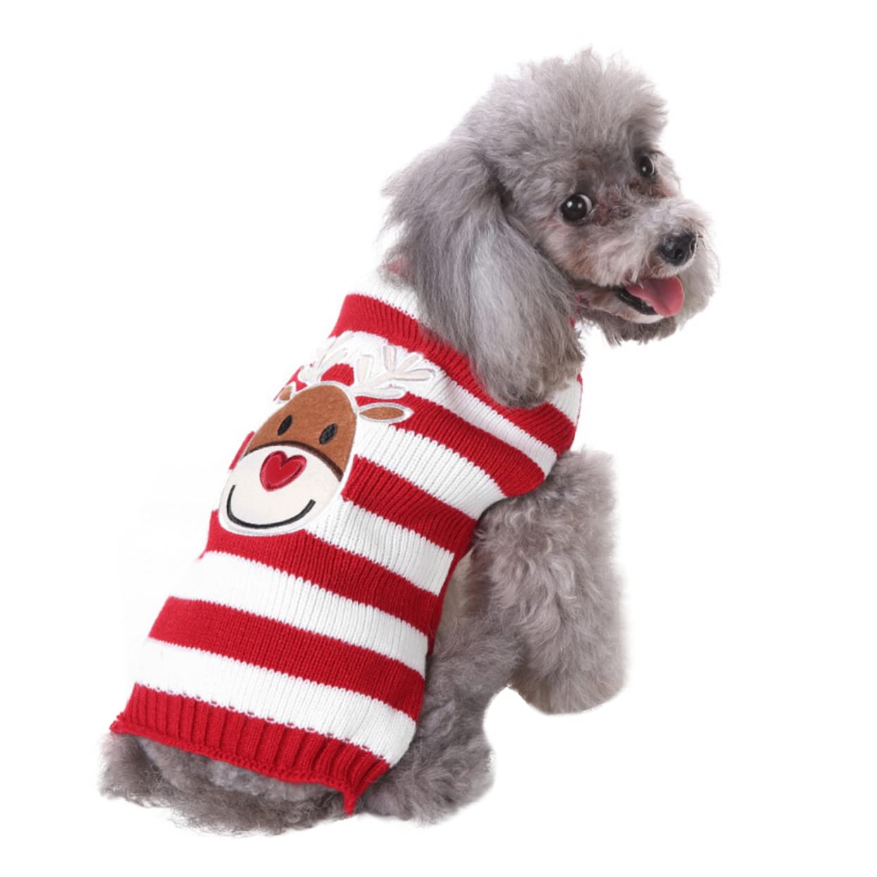 Mipcase 3 Pz Maglione Natalizio per Animali Domestici Costume da Gatto di Natale Maglione per Cani in Pile per Cani Costume Cane Natale Maglioni Cane Vestiti Invernali per