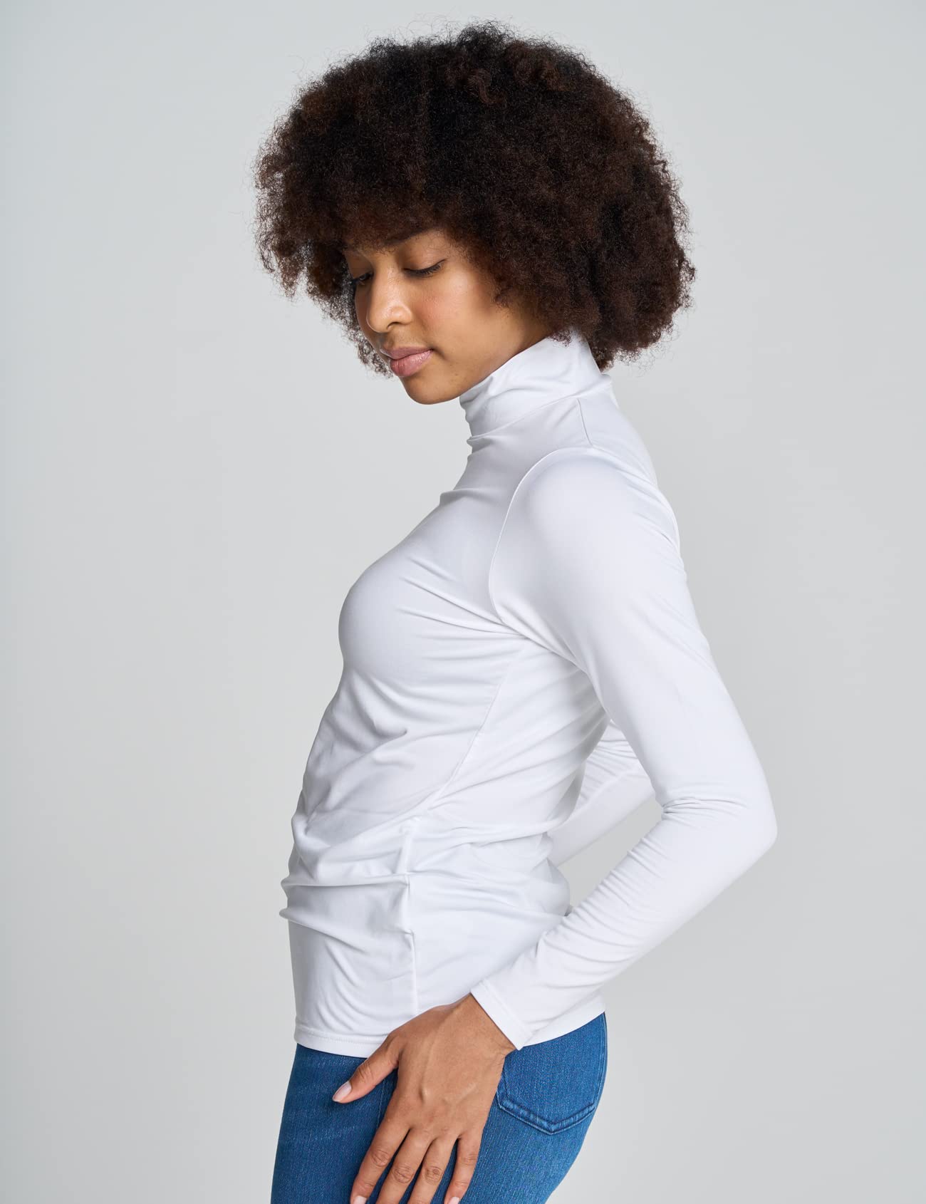 LAPASA Donna Maglia Termica Collo a Lupetto L87 L89 - Abbigliamento Termico Traspirante a Maniche Lunghe Fodera in Pile Strato Base