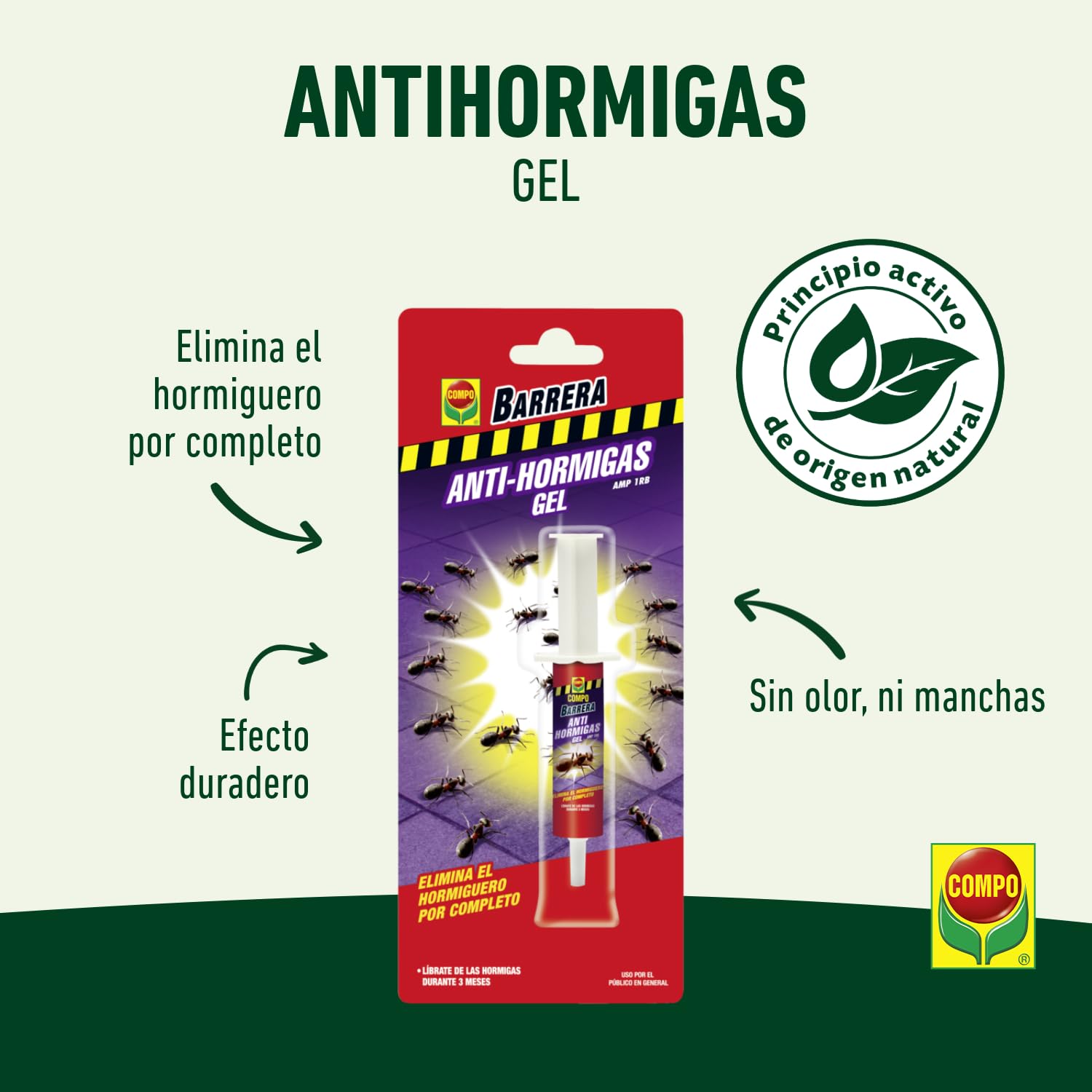 COMPO Barrera Jeringa Anti-hormigas gel 10 gr