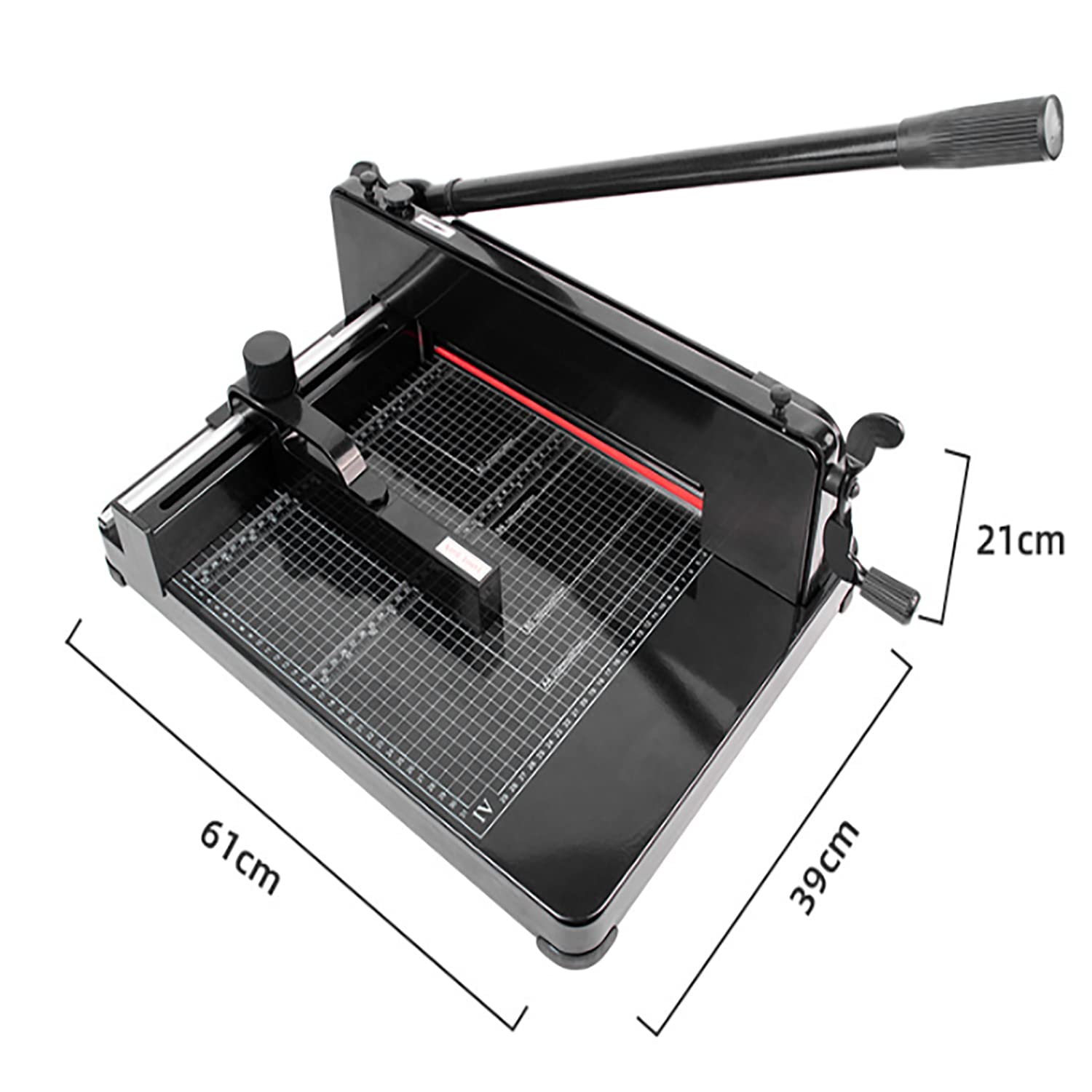 Taglierina per carta resistente, tagliacarte in metallo A4 con tappetino antiscivolo, griglie guida di taglio trasparenti, larghezza di taglio 315 mm, per ufficio e scuola