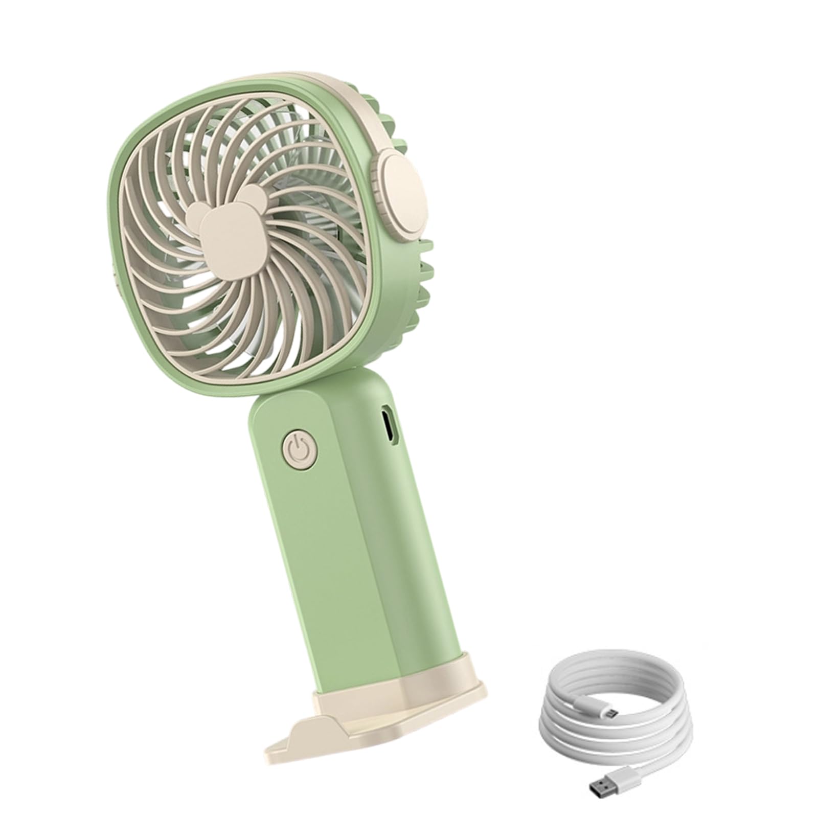 PANGBOER Portable Handheld Cooling Fan Rechargeable 3 Speed Handheld Desk for Offices, Travel, Outdoor Camping Enduring Low Noise Small