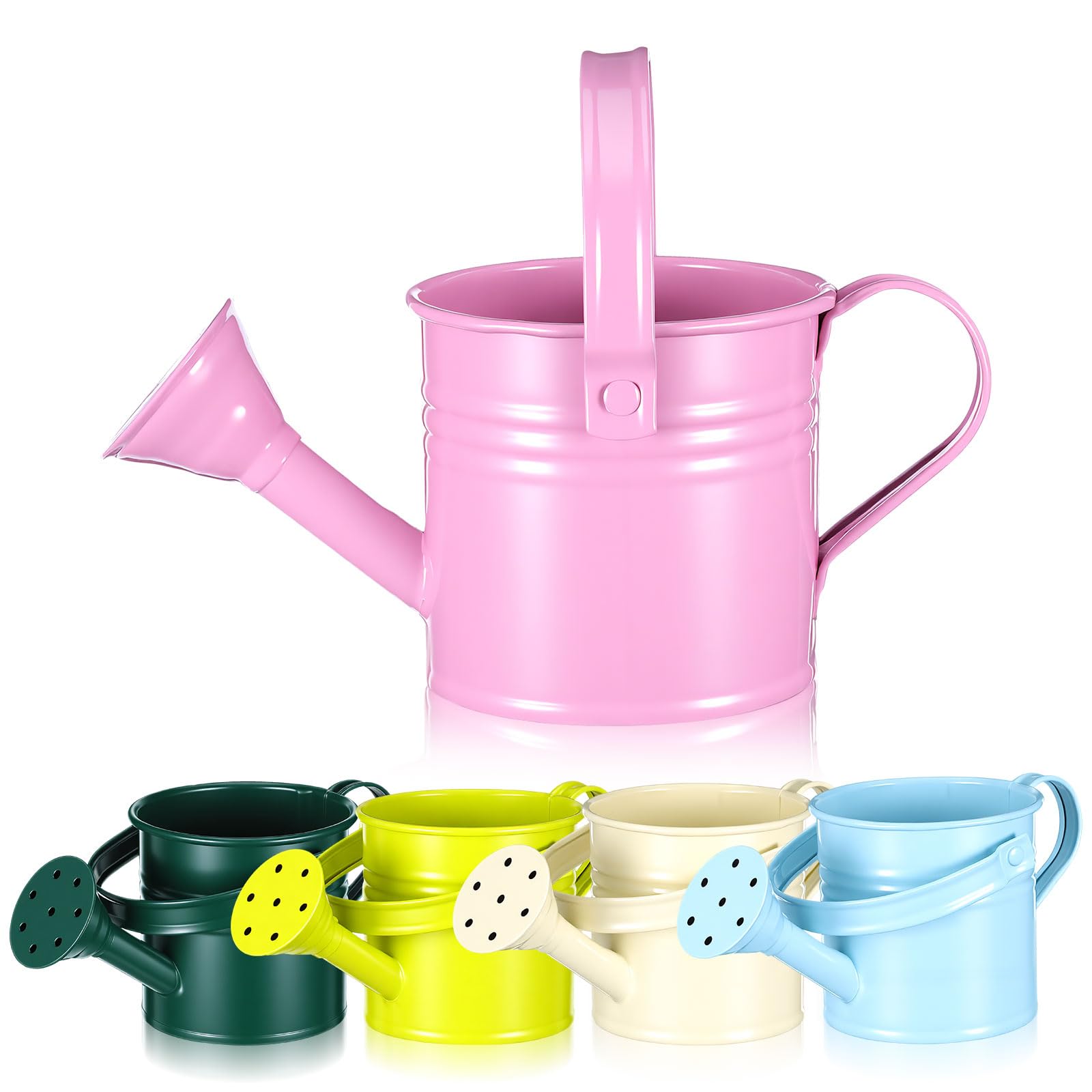 Arrosoir en métal pour enfants au jardin et soin des fleurs