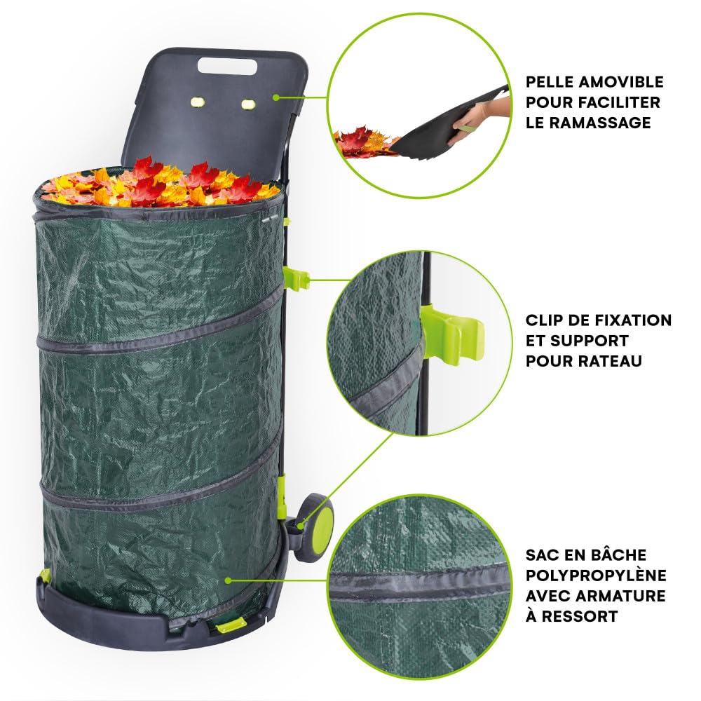 Dofin Chariot déchets Verts 150 litres