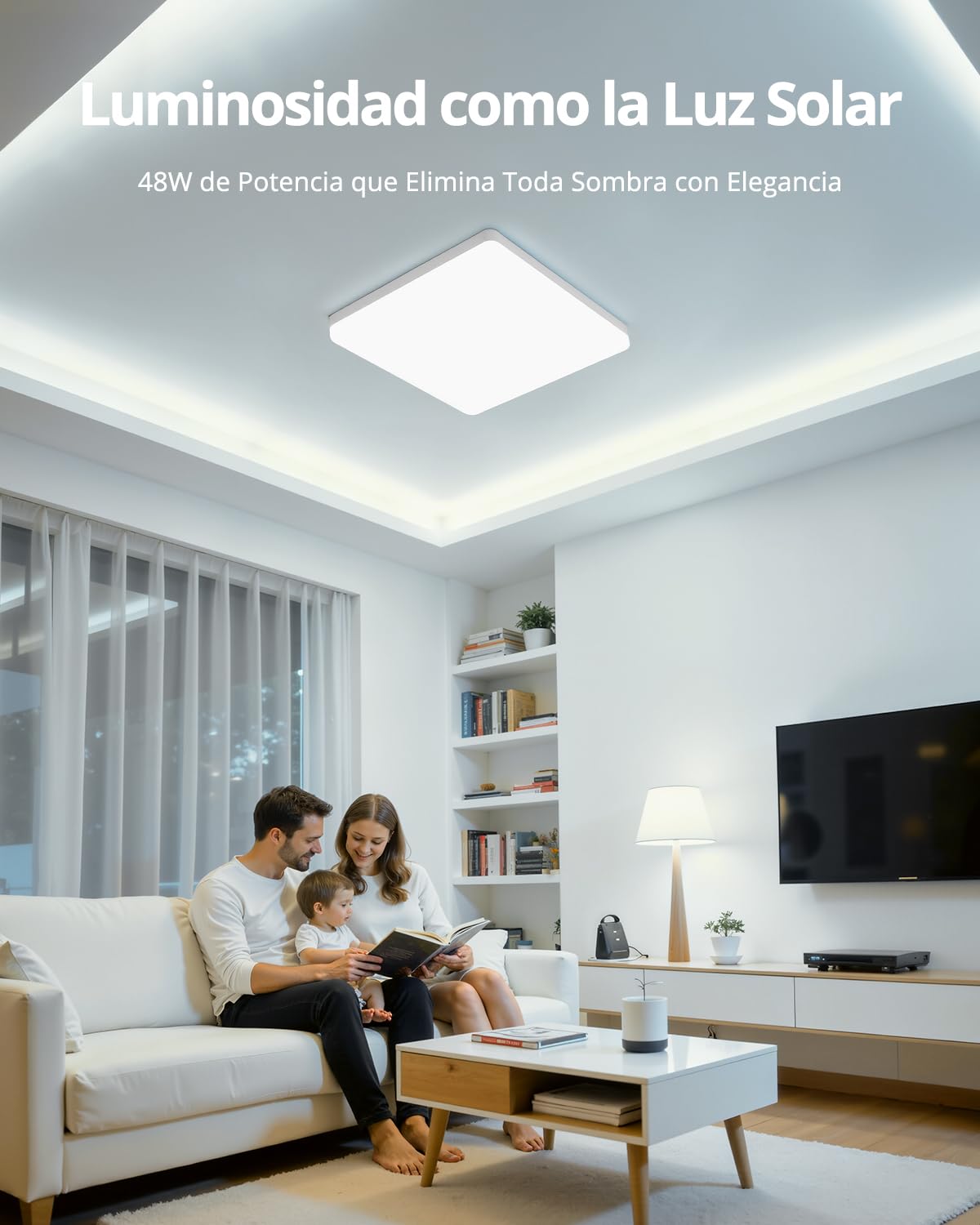 Yafido Plafoniera LED Soffitto Bagno 48W Pannello Plafoniere Cucina Lampada Interni, 4320LM Bianco Freddo 6500K IP44 Illuminazione Quadrata Ceiling Light Camera da Letto Ultra Slim Luce Scale 30CM