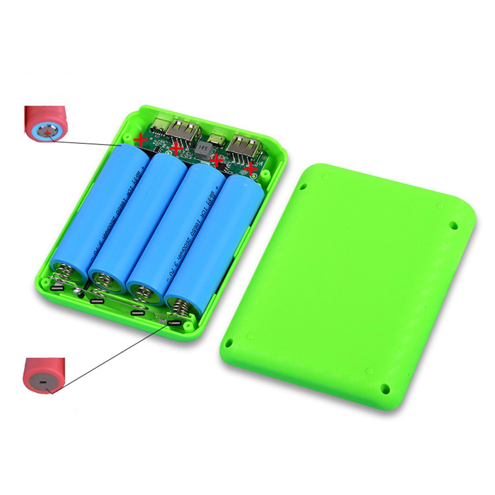 Amazon | 4x18650 バッテリーケース充電器アウターシェルモバイル