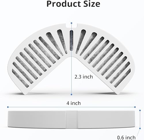 Cat Water Fountain Filters, 3 Pack Replacement Filters for Ceramic & Stainless Steel Fountains Automatic Pet Fountain Dog Water Dispenser (6 Pack)(9 Pack)