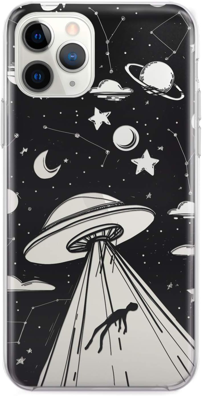 UFO Prone Case iPhone Xs 11 Pro Max X 7 8 6s 6 Plus Xr SE 2020 5se 5 5s 5c 4s 4 Cow I Want to Belive Poster Collection Gifts Silicone TPU Clear Cover