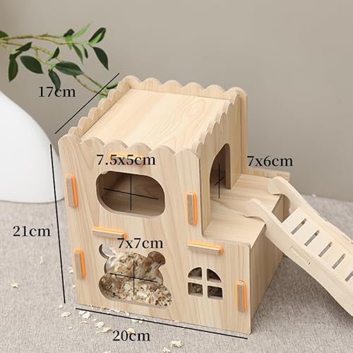 Oliman Grande labirinto de hamster casa de madeira divertida slide house brinquedos de mastigar caba