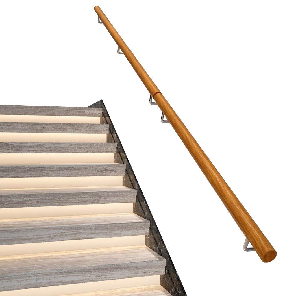 Main courante de 120 cm avec kit complet et 2 supports en acier inoxydable pour loft