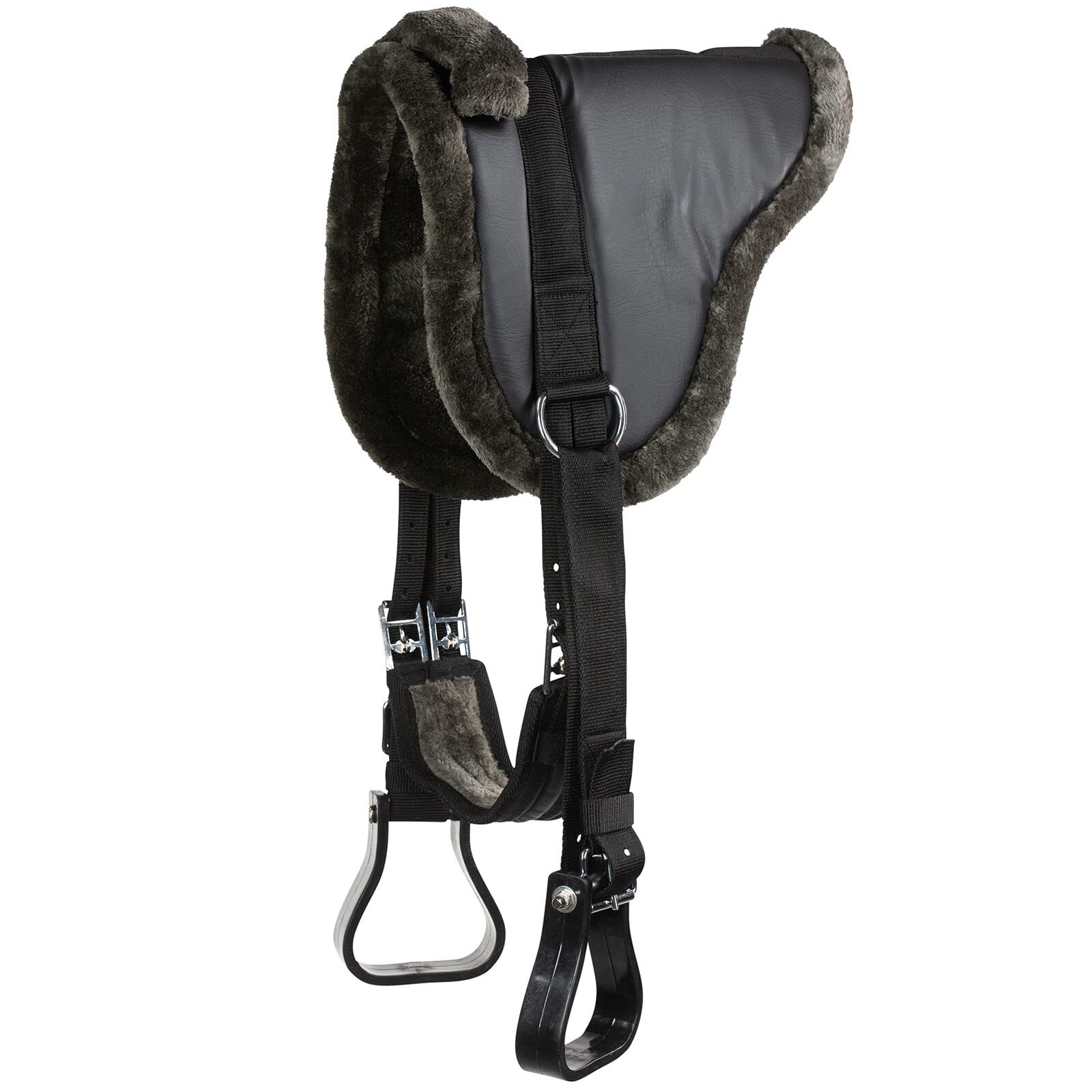HORZE Selle sans arçon PU Suede, Noir