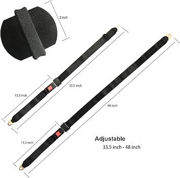 2 Point Adjustable Single Seat Safety Belt Harness fits Go Kart ATV UTV Quad Club Golf Cart Buggie Taotao Sunl Roketa (1)