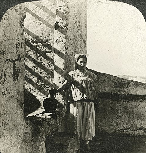 Tunisia Girl 1901 Na Young Jewish Girl In Traditional House Dress In Tunis Tunisia Stereograph 1901 Poster Print by (18 x 24)