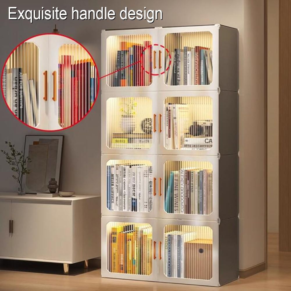 Amazon.com: zktoermn Bookcase with Glass Door, Collectibles Toy