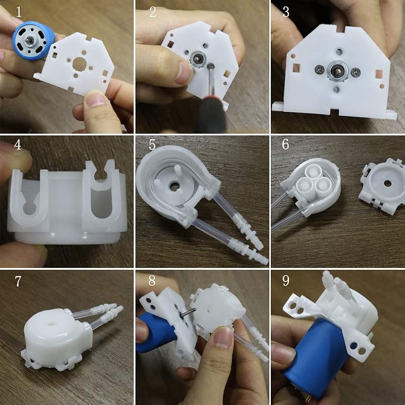 Treedix DC 12V Mini Perisztaltikus Pumpa - Laboratóriumi, Akváriumi és Arduino DIY Adagoló Szivattyú, 100ml/perc Áramlással, Kék