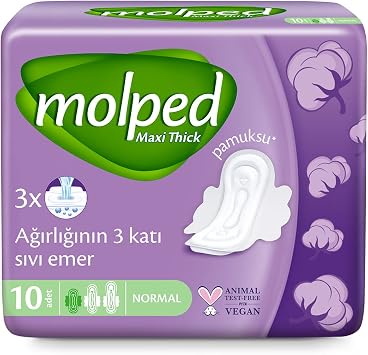 Molped Maxi Thick Normal G nl k Ped 1 x 10 Adet