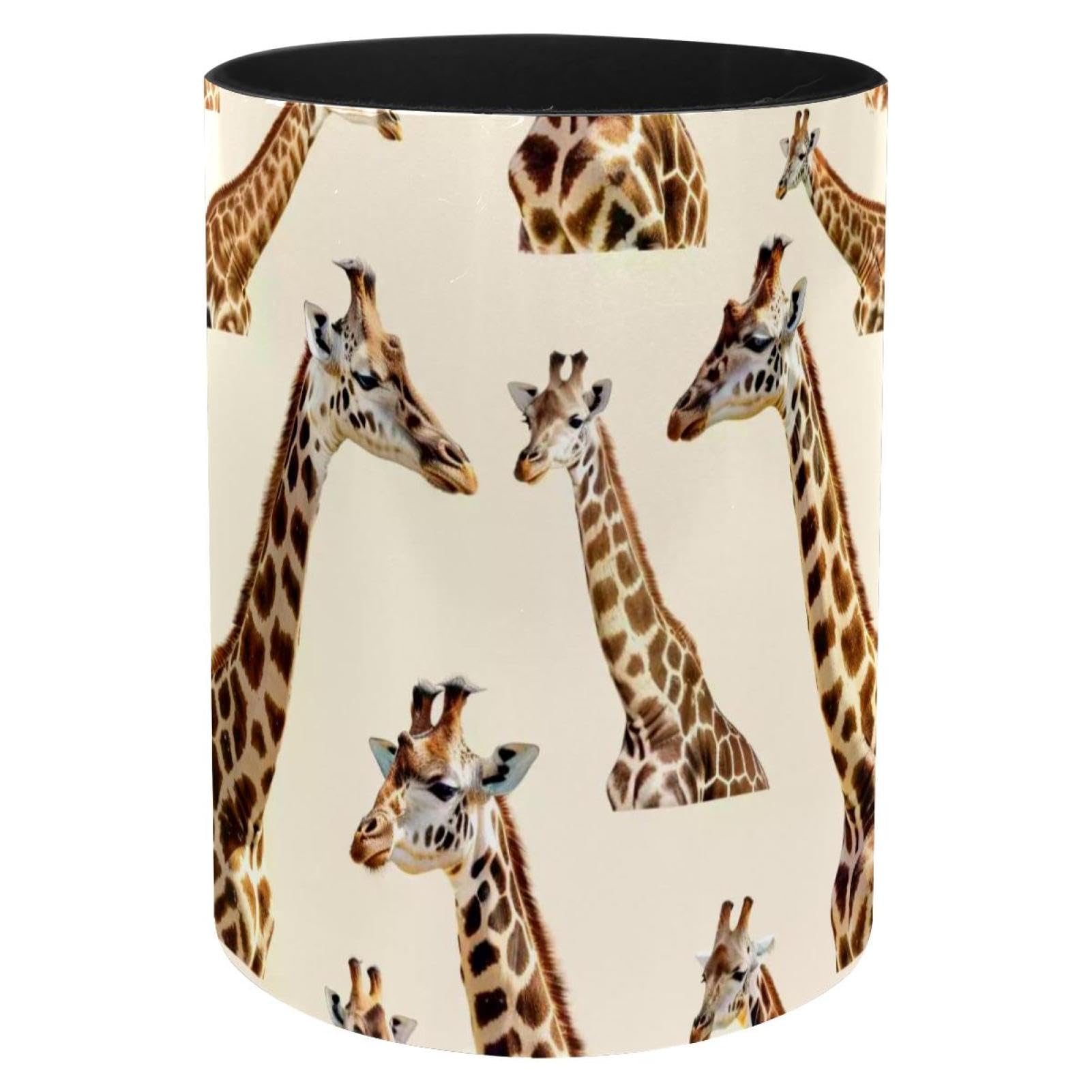 Vapokf Women's Multi Long Neck Giraffe Pen Holder For Desk, Pu Leather Pen Pot Pencil Holders Makeup Brushes Storage Desktop Stationary Supplies Organiser For Home Office