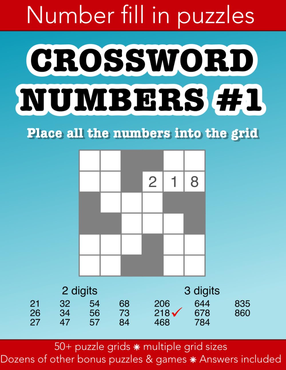 Crossword Numbers 1 classic number fill-in puzzles: 50+ puzzle grids and dozens of other fun activities: Education resources by Bounce Learning Kids (Crossword Numbers puzzles)