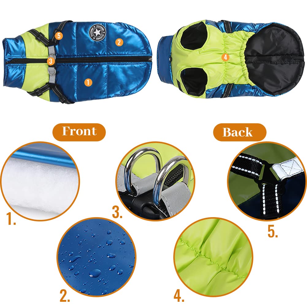Cappotto Invernale per Cani, RosyFate Vestiti per Cani Piccoli, Giacca Cane Impermeabile, Gilet per Cani, Vestiti Caldi perr Animali Domestici, Antivento per Esterno (M)